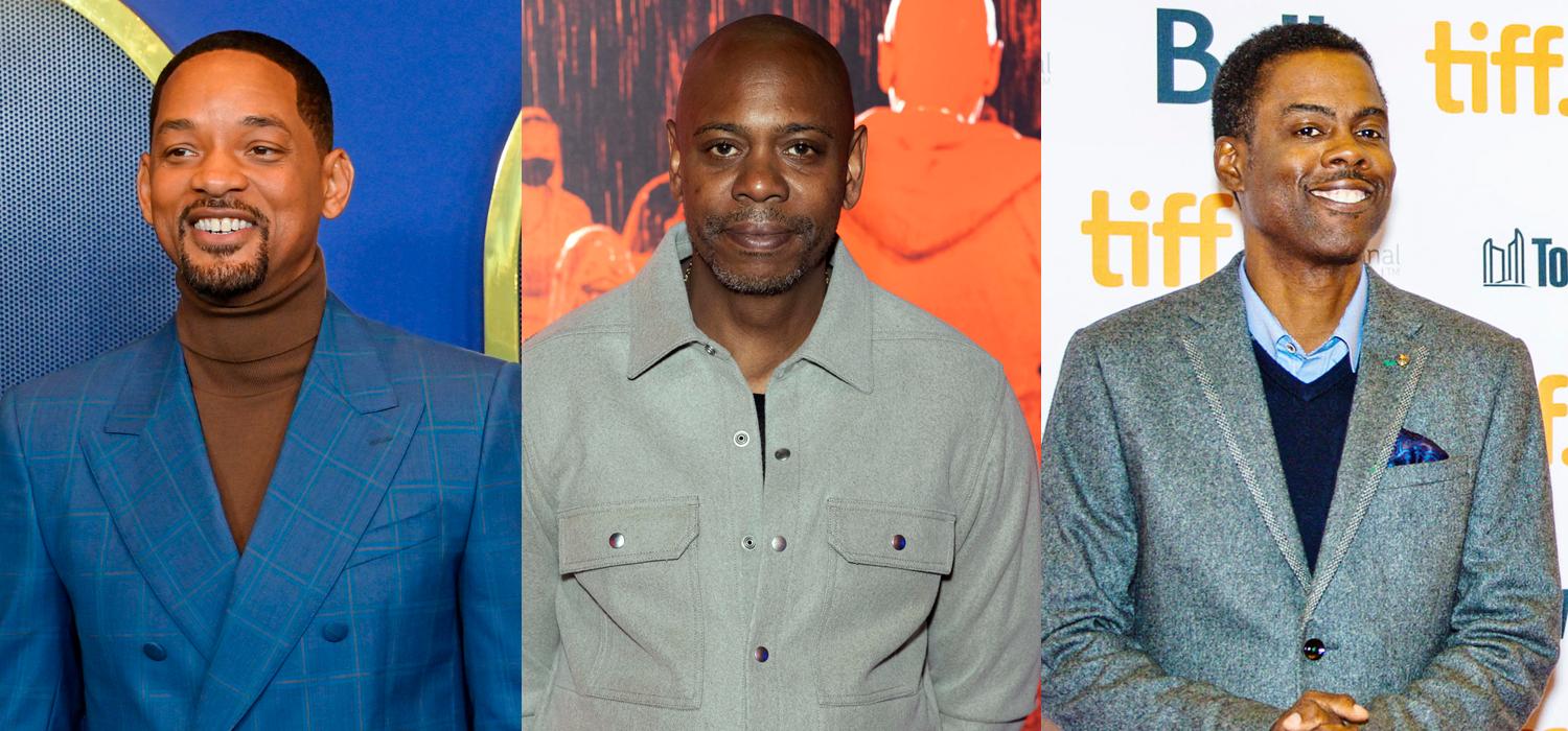 Portraits of Will Smith, Dave Chappelle & Chris Rock