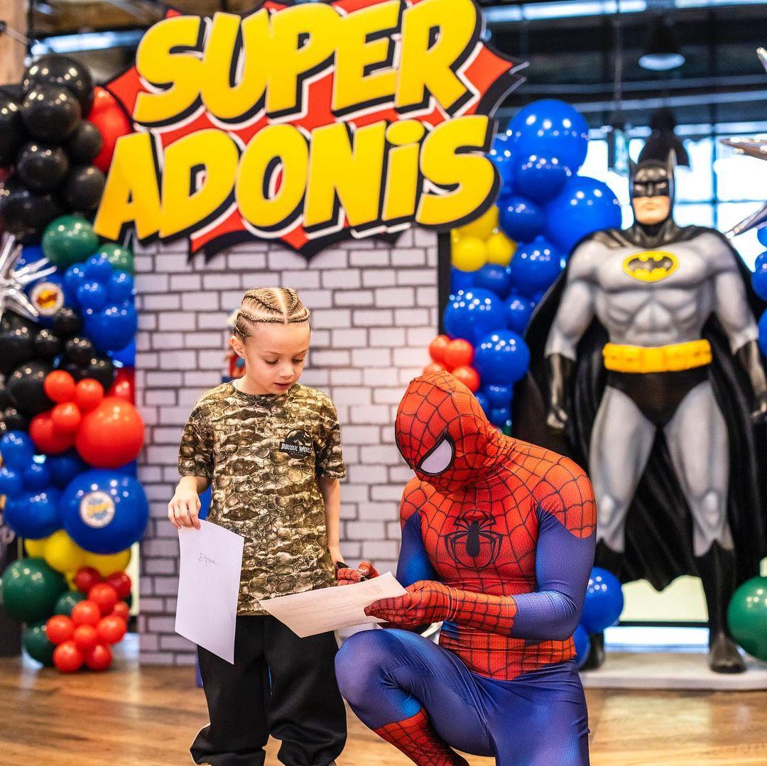 Drake's Son Adonis Is A Superhero At 5th Birthday Party