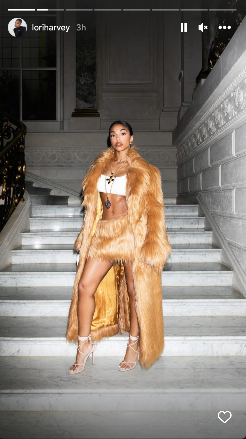 Lori Harvey's All Fur Everything Look Is Turning Heads