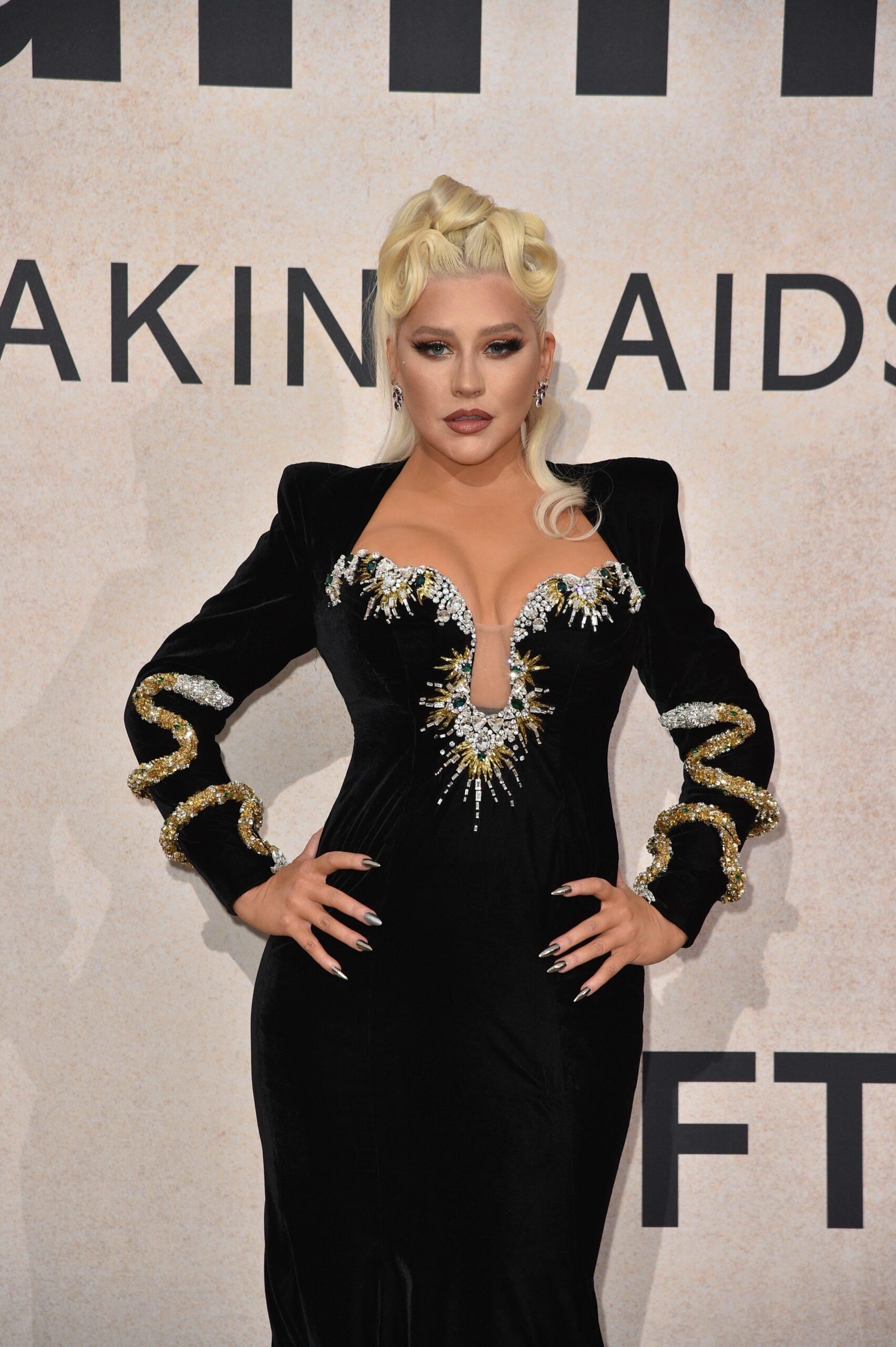 Christina Aguilera at the amfAR Gala Cannes 2022 at Hotel du Cap-Eden-Roc on May 26 2022 in Cap d apos Antibes France