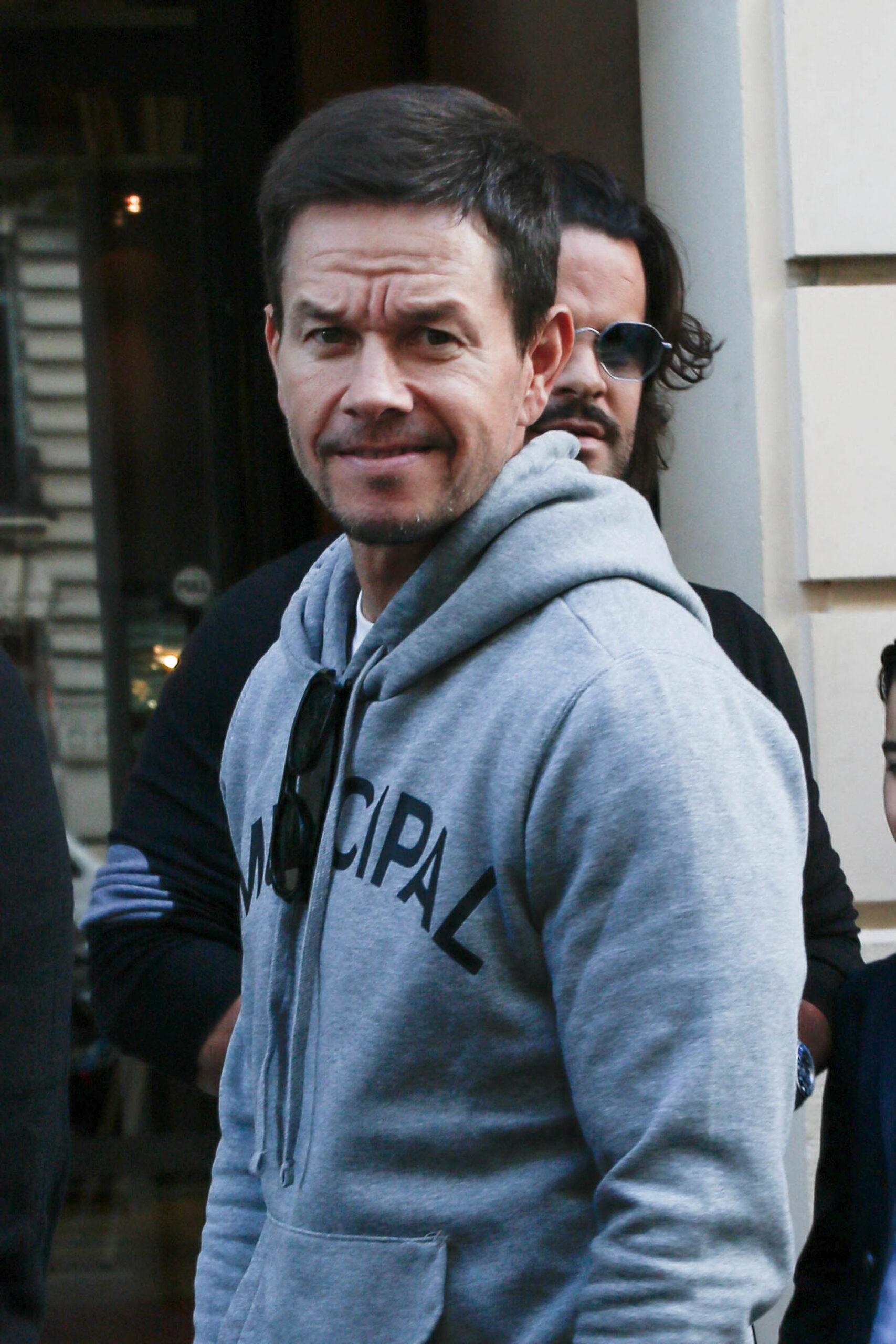 Mark Wahlberg leaving his hotel during Paris Fashion Week