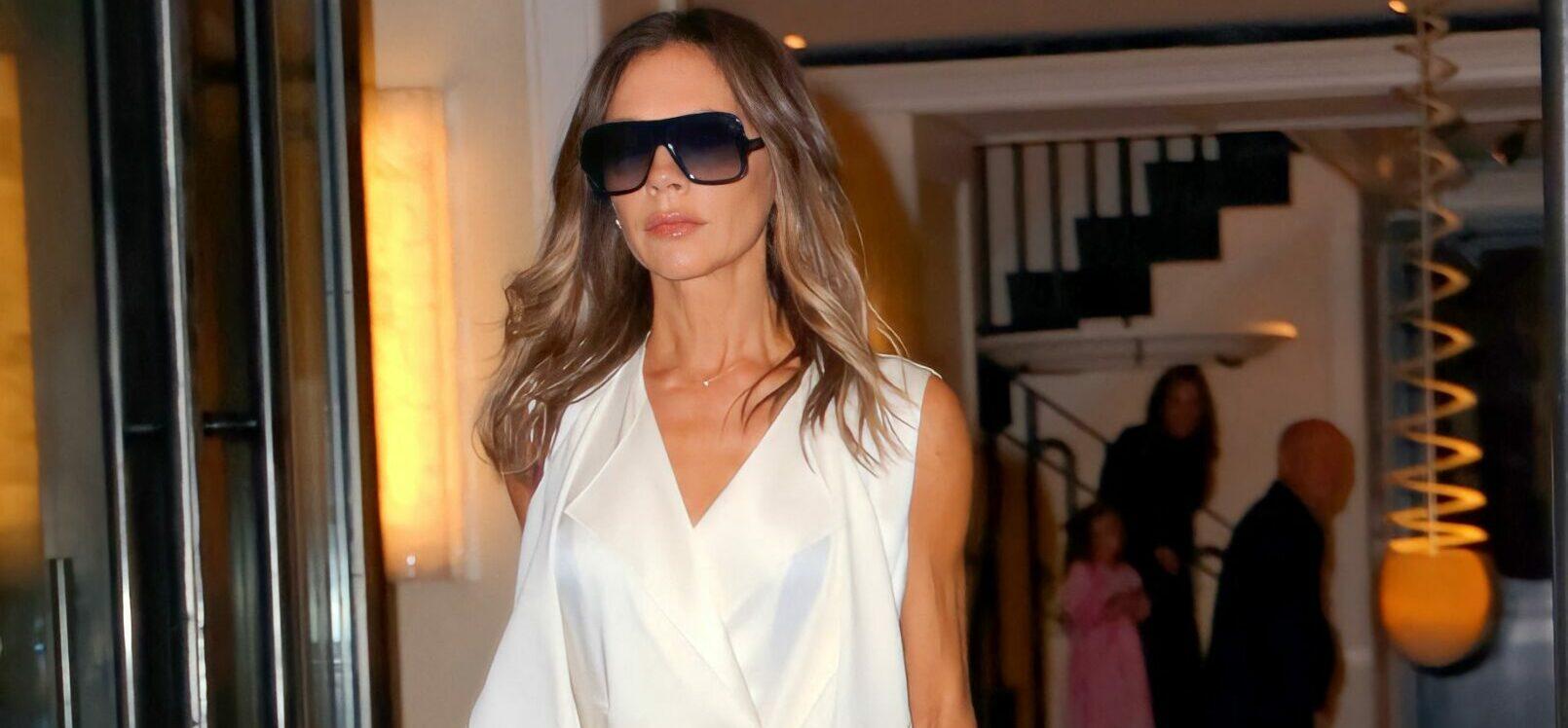 Victoria Beckham is seen leaving her hotel in NYC