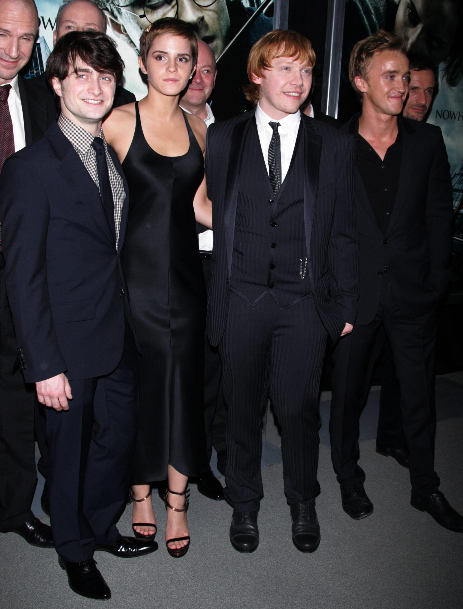 Daniel Radcliffe, Emma Watson, Rupert Grint and Tom Felton arrive for the Premiere of "Harry Potter and the Deathly Hallows Part I"  in New York