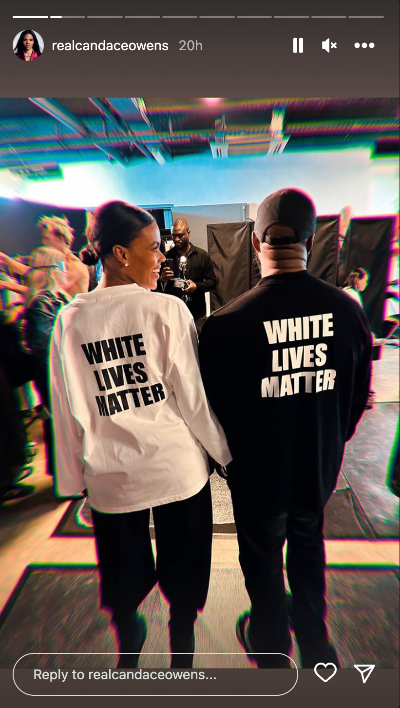 Kim Kardashian Allegedly 'Lost It' After Seeing Photo Of Candace Owens And Kanye West At PFW