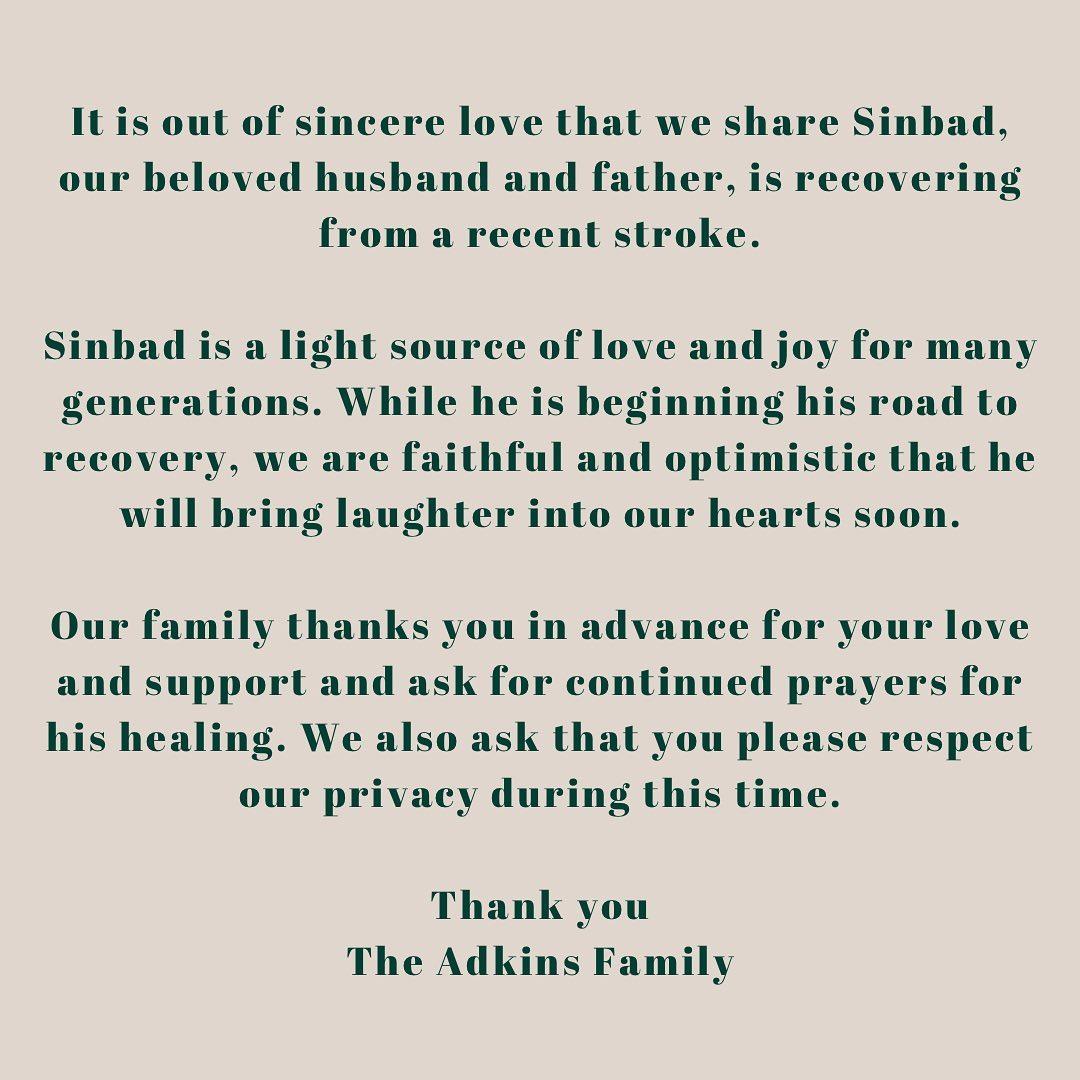 Sinbad's Family's Statement