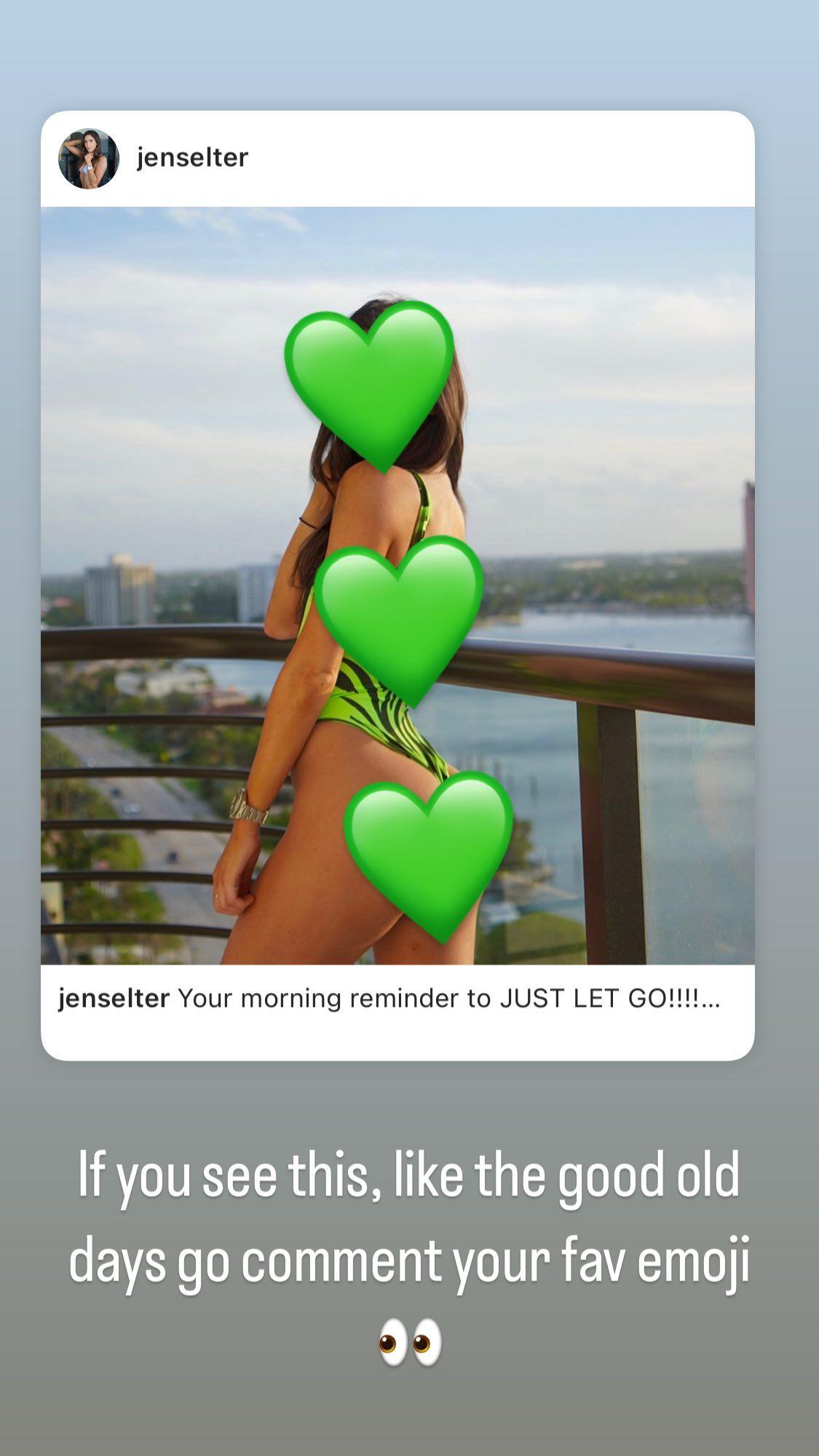 Jen Selter shares snaps to her Instagram Stories in a bikini