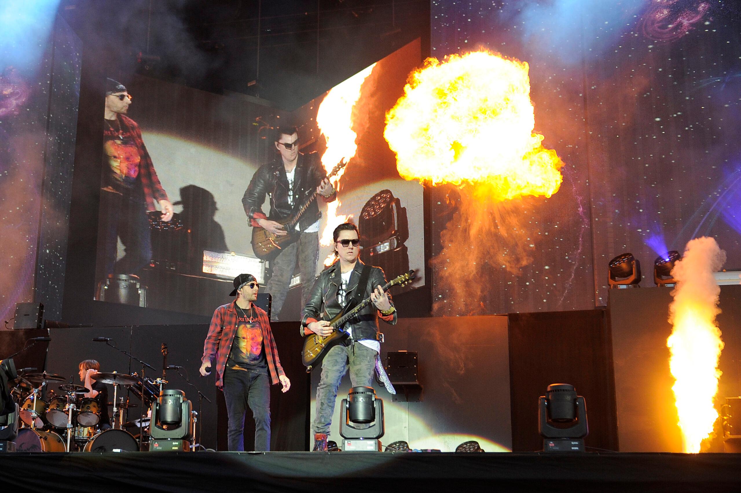 Avenged Sevenfold performing at Download Festival