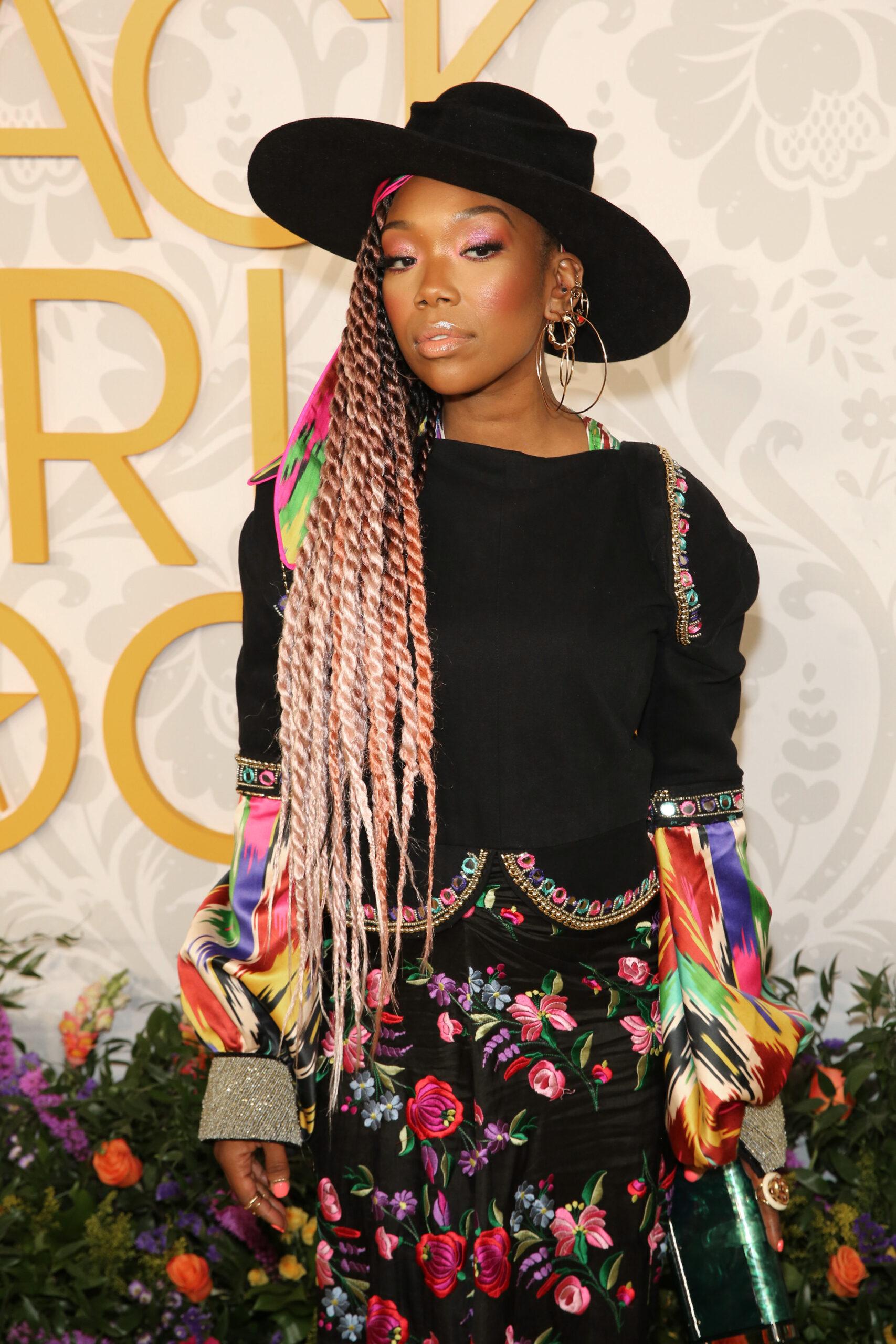 Brandy Norwood at 2019 Black Girls Rock! Awards red carpet arrivals in Newark, NJ