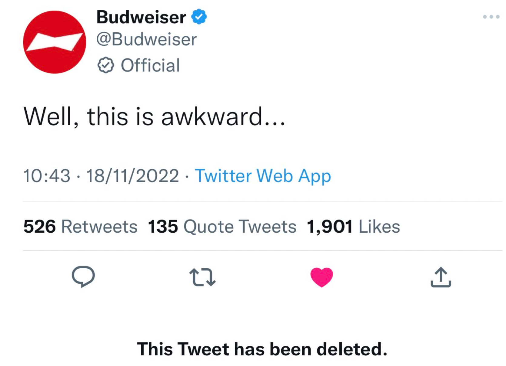 //Budweiser tweet