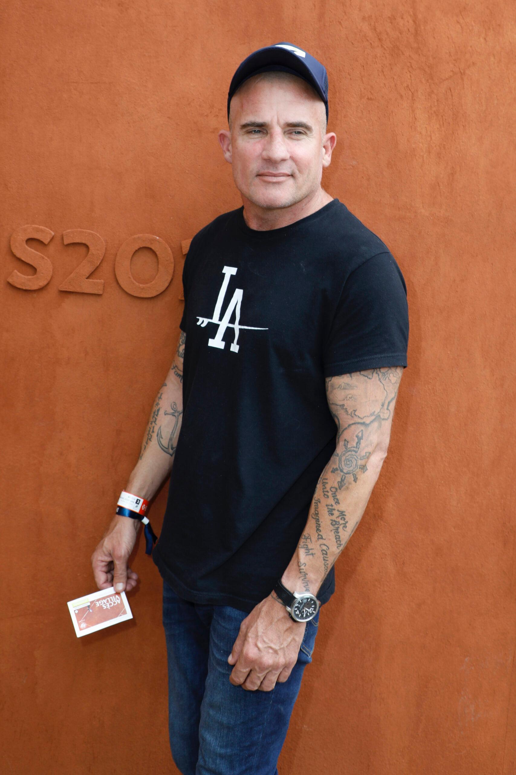 Dominic Purcell attends the french open 2017 at Roland Garros