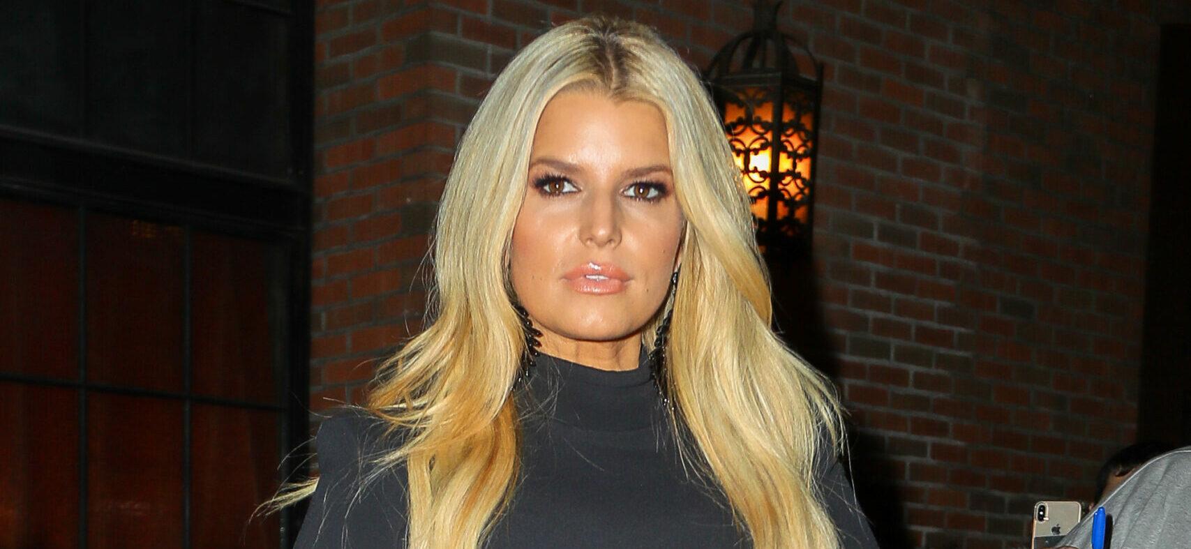 Jessica Simpson seen posing outside the Bowery Hotel in NYC on Feb 04, 2020.
