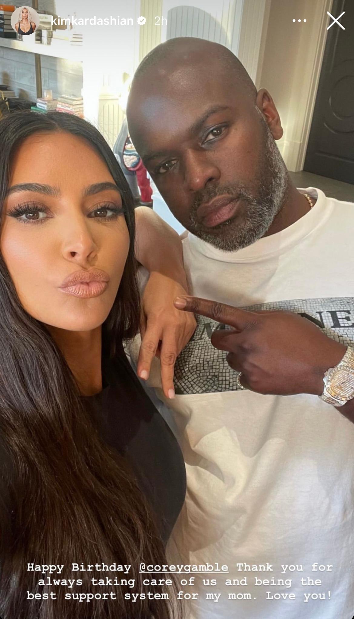 Kim Kardashian's tribute to Corey Gamble on his birthday