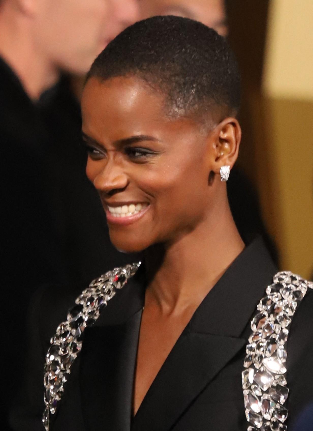 Letitia Wright at the red carpet Hollywood Premiere of "Black Panther 2".
