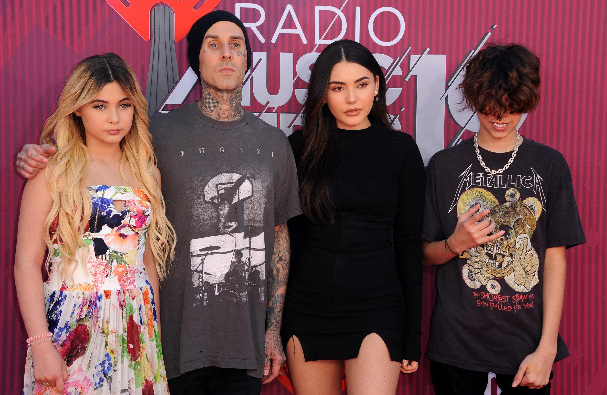 Travis Barker and his kids at the 2019 iHeartRadio Music Awards