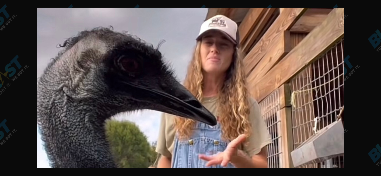 Taylor Blake and Emmanuel the Emu of Knuckle Bump Farms