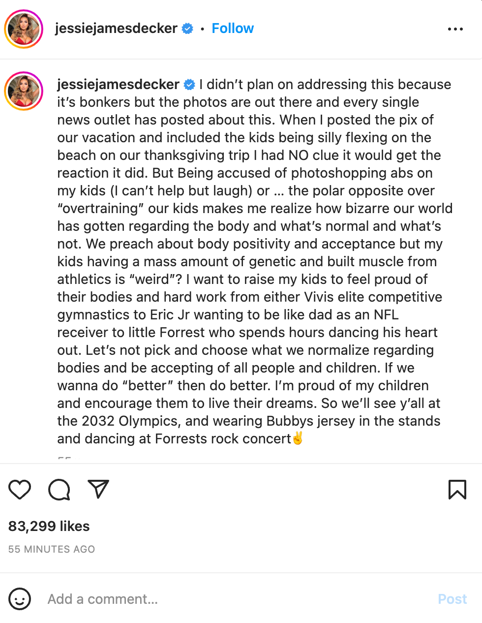 Jessie James Decker Addresses 'Bonkers' Photoshop Ab Debate About Her Kids!
