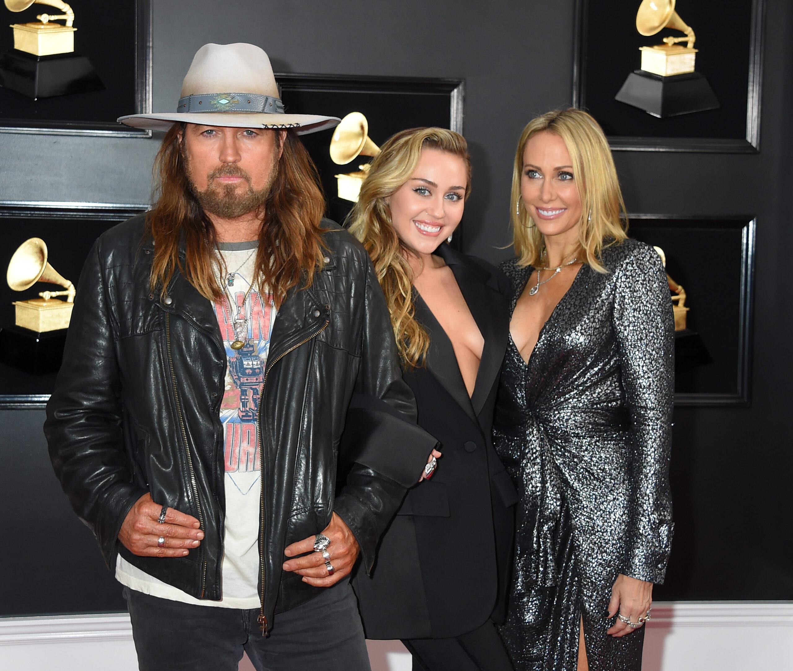 Tish Cyrus, her ex-husband Billy Ray Cyrus, and Miley Cyrus