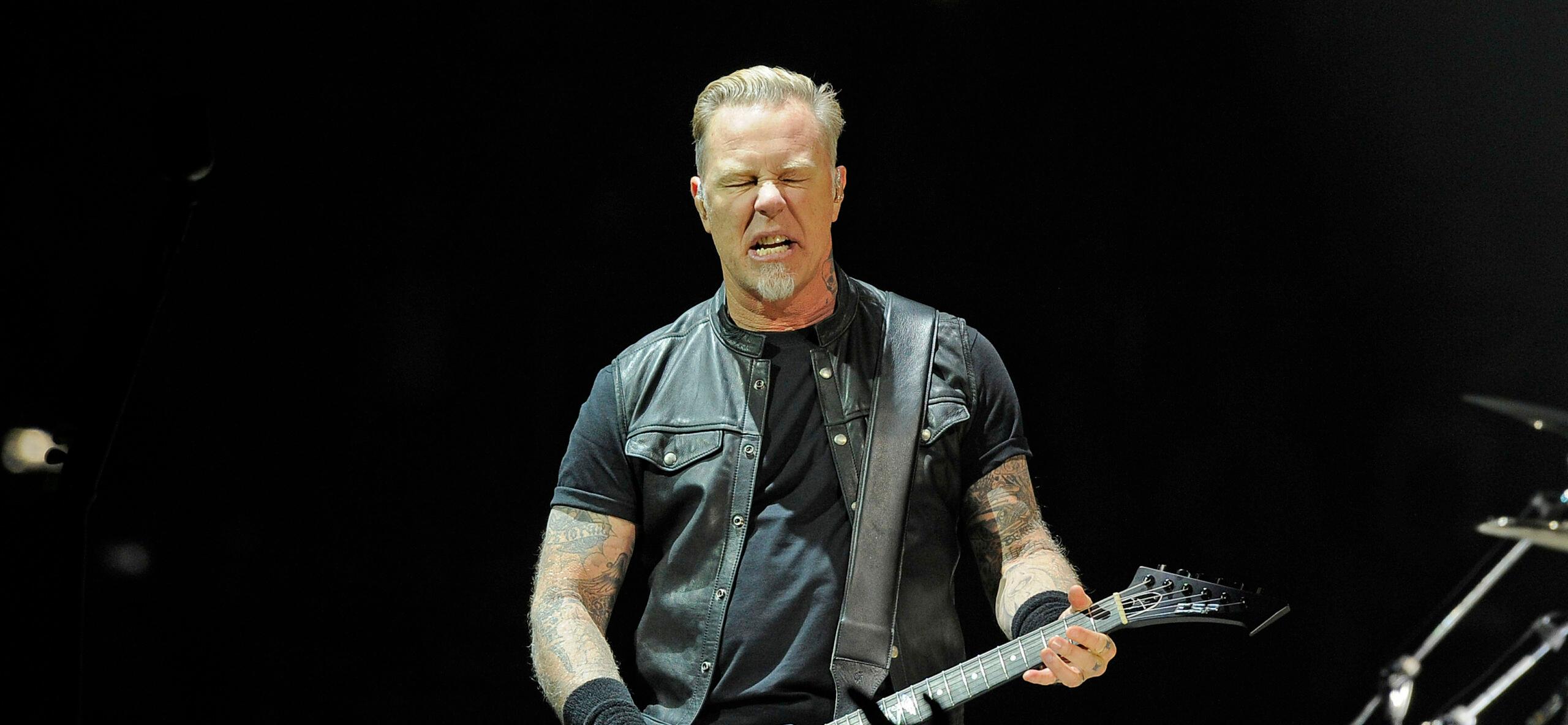 Metallica performing at the O2 Arena