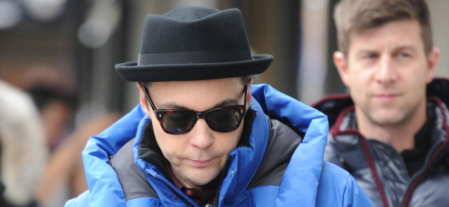 Big Bang Theory apos s Jim Parsons wears a colourful blue jacket and fedora hat at Sundance