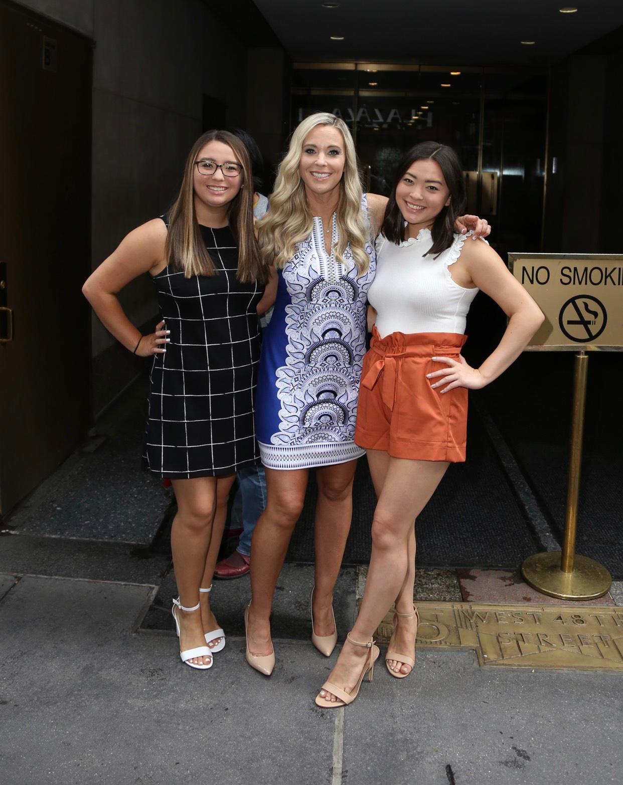 Kate Gosselin and her two daughters at the Today Show