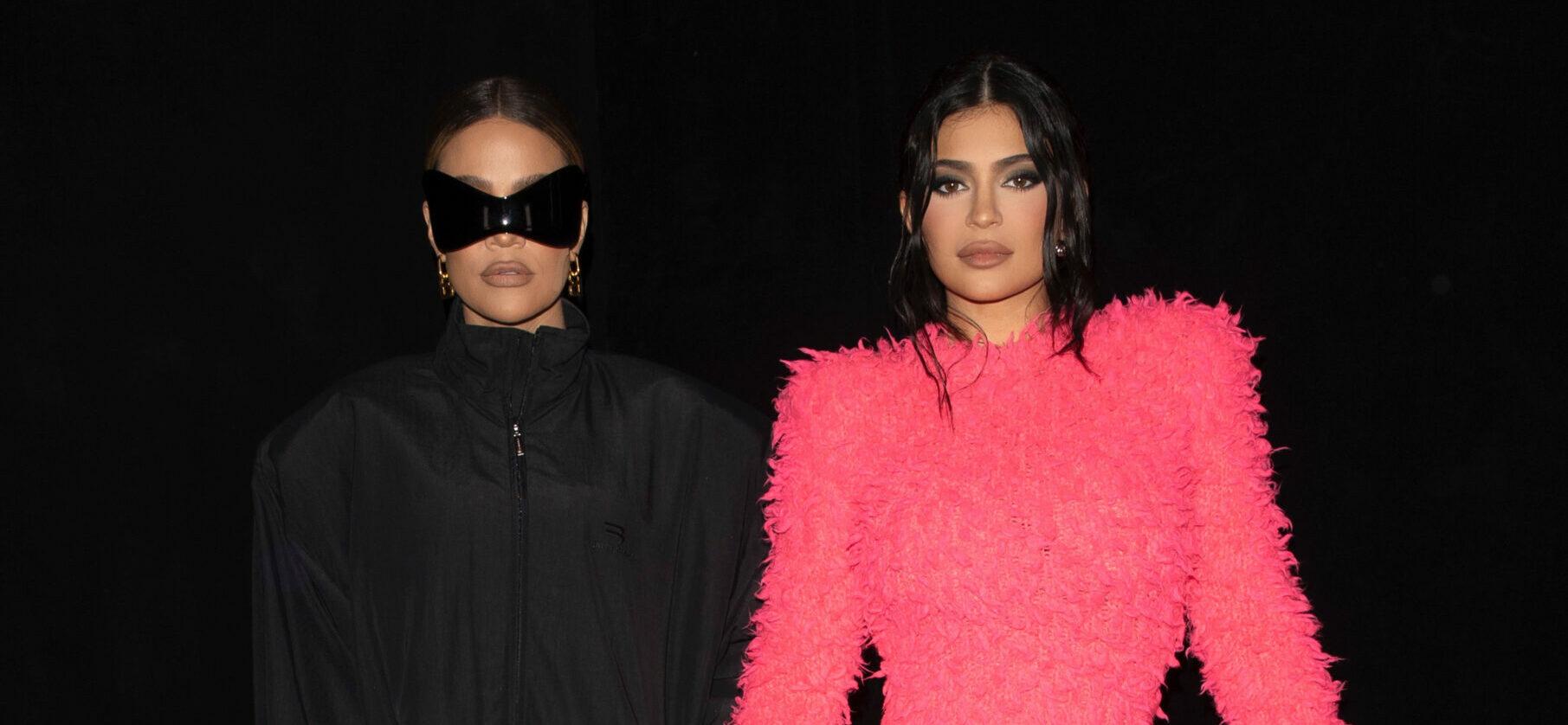 Kylie Jenner and Khloe Kardashian look chic at Balenciaga in Paris