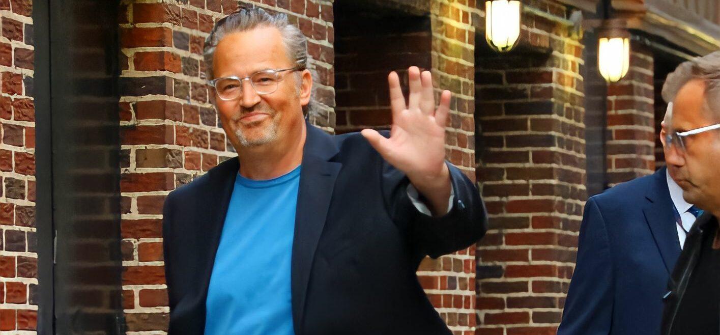 Matthew Perry seen arriving to the Late Show with Stephen Colbert