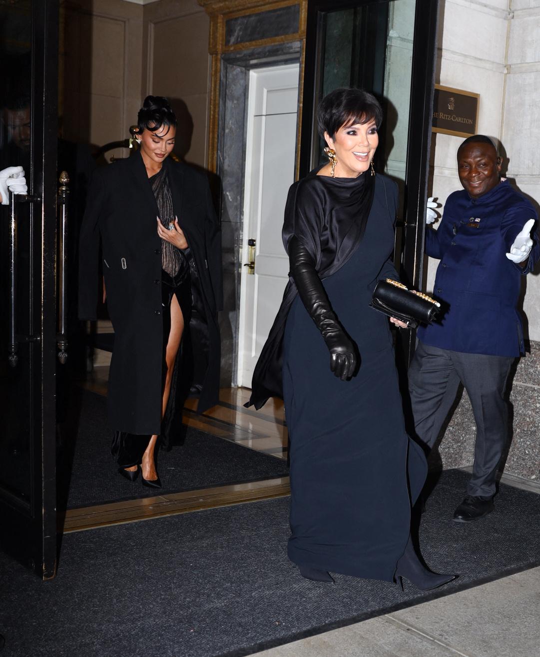 Kylie amp Kris Jenner are seen leaving their hotel to head to the CFDA Awards at Cipriani South St