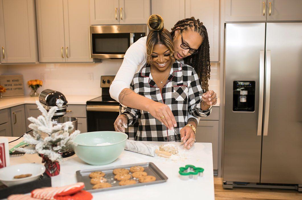 Brittney Griner is back home and wife Cherelle is over the moon