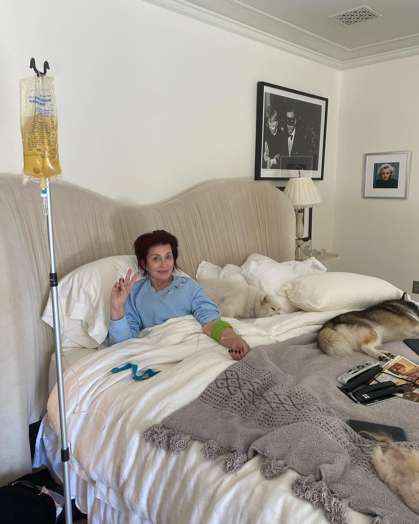 Sharon Osbourne bedridden with COVID-19 