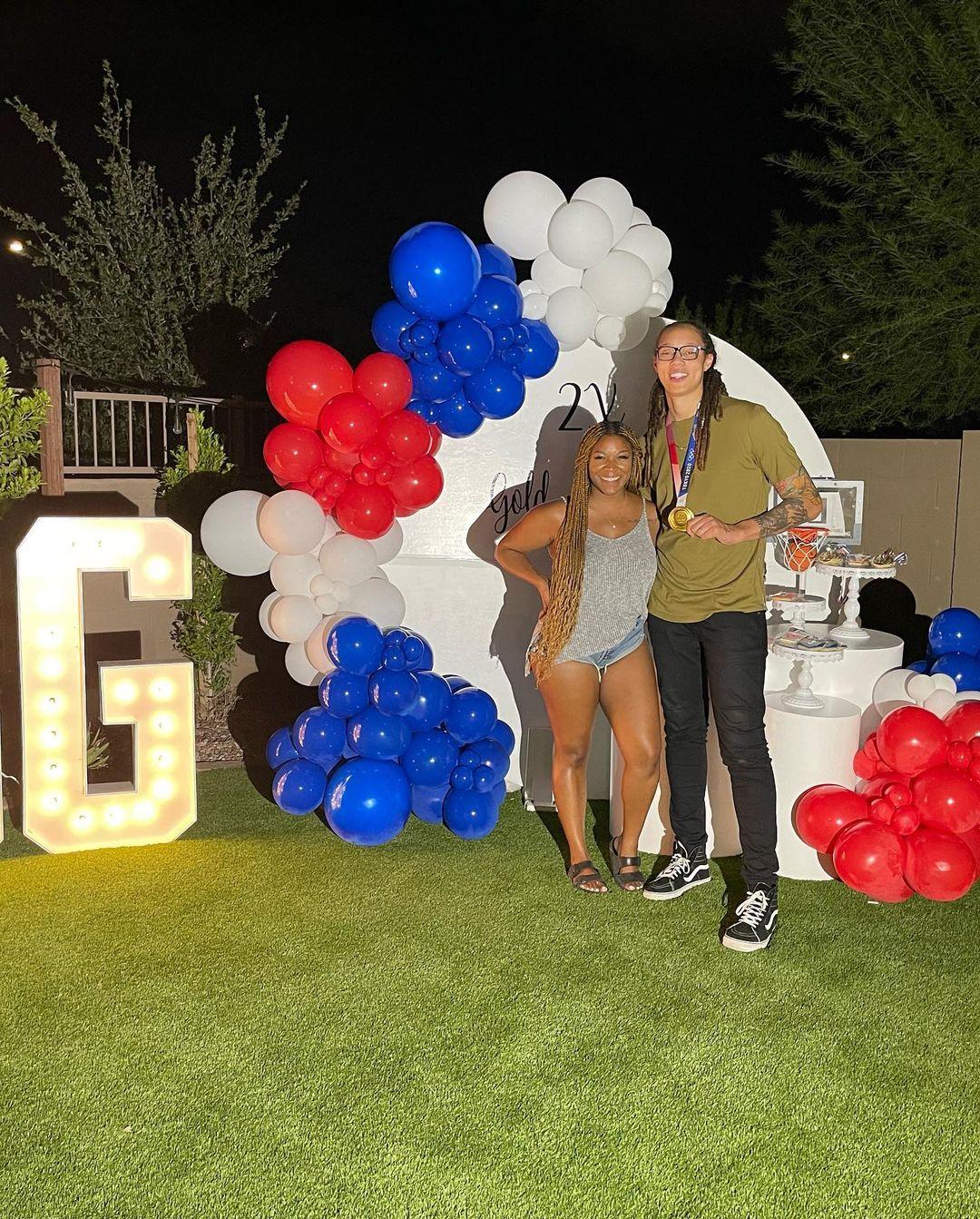 Brittney Griner is back home and wife Cherelle is over the moon