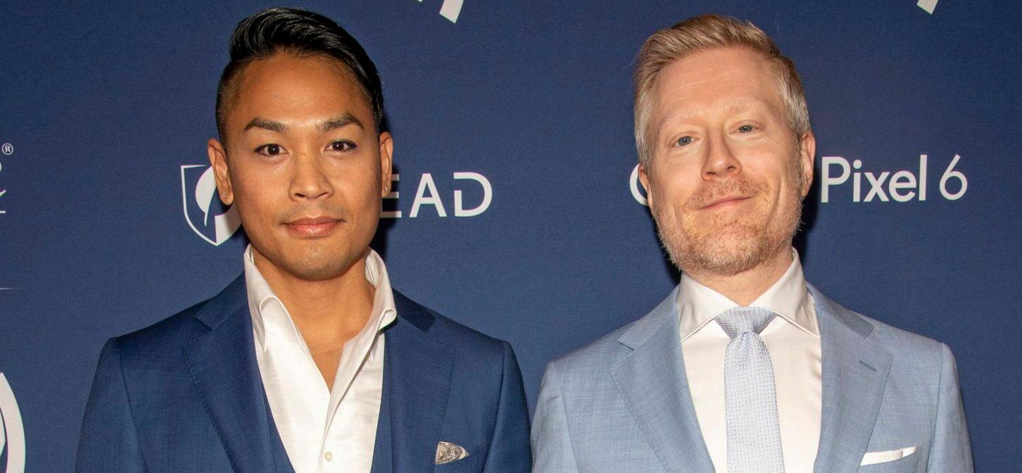 Anthony Rapp and Ken Ithiphol at the 33rd Annual GLAAD Media Awards
