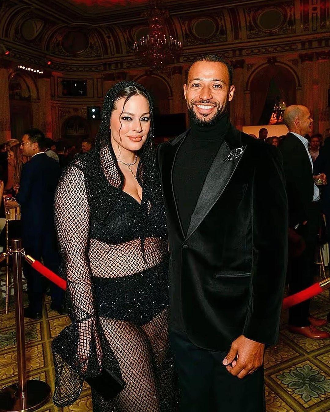 Ashley Graham and husband Justin Ervin at Times Person Of The Year party