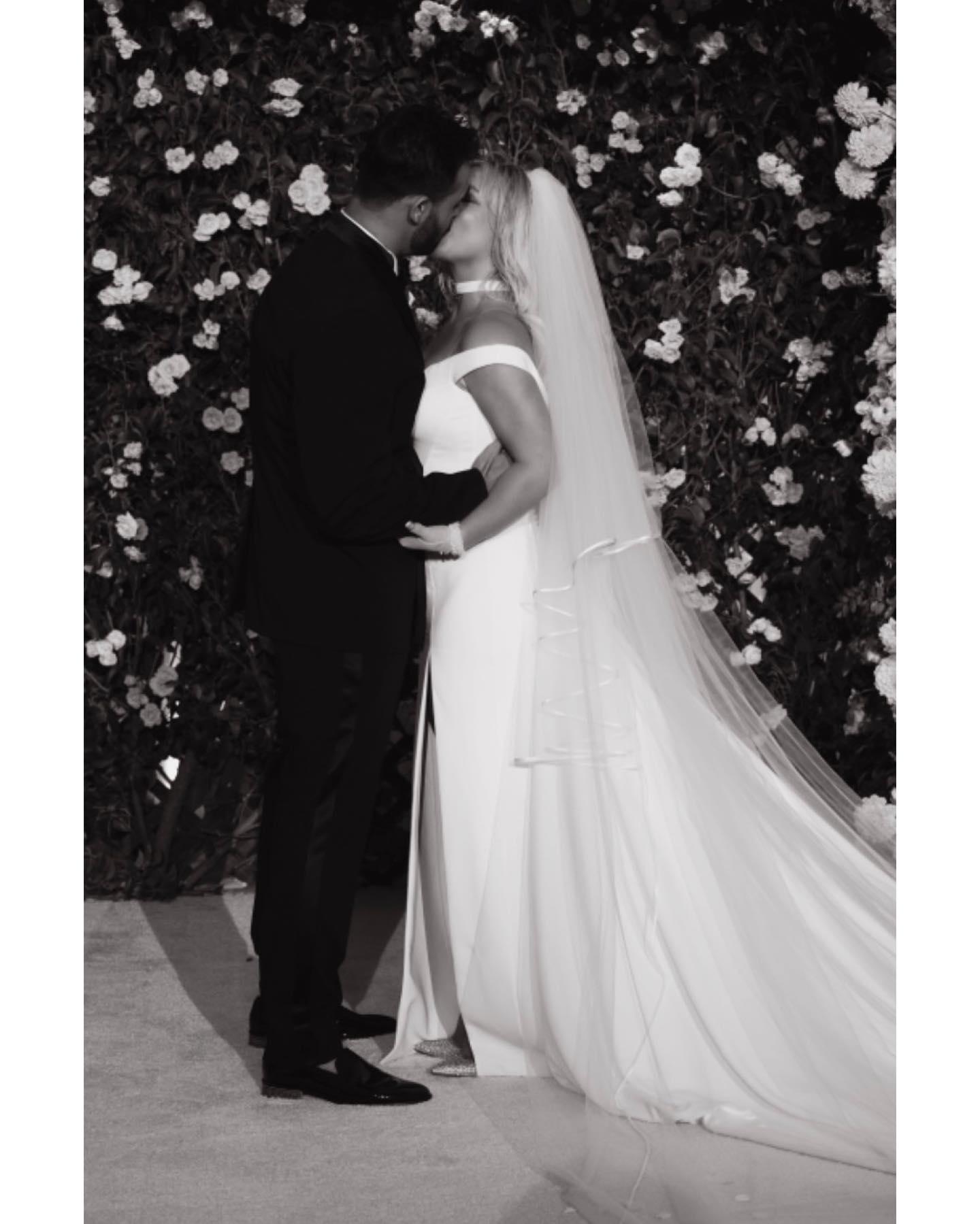 Sam Asghari and Britney Spears on their wedding day