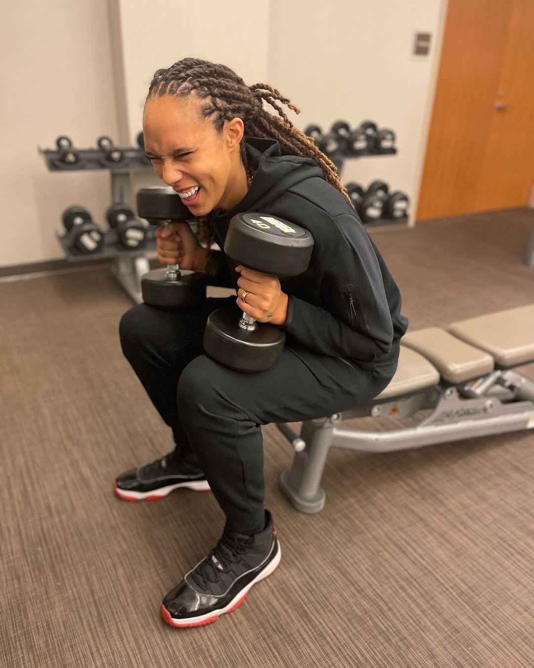 Brittney Griner working out