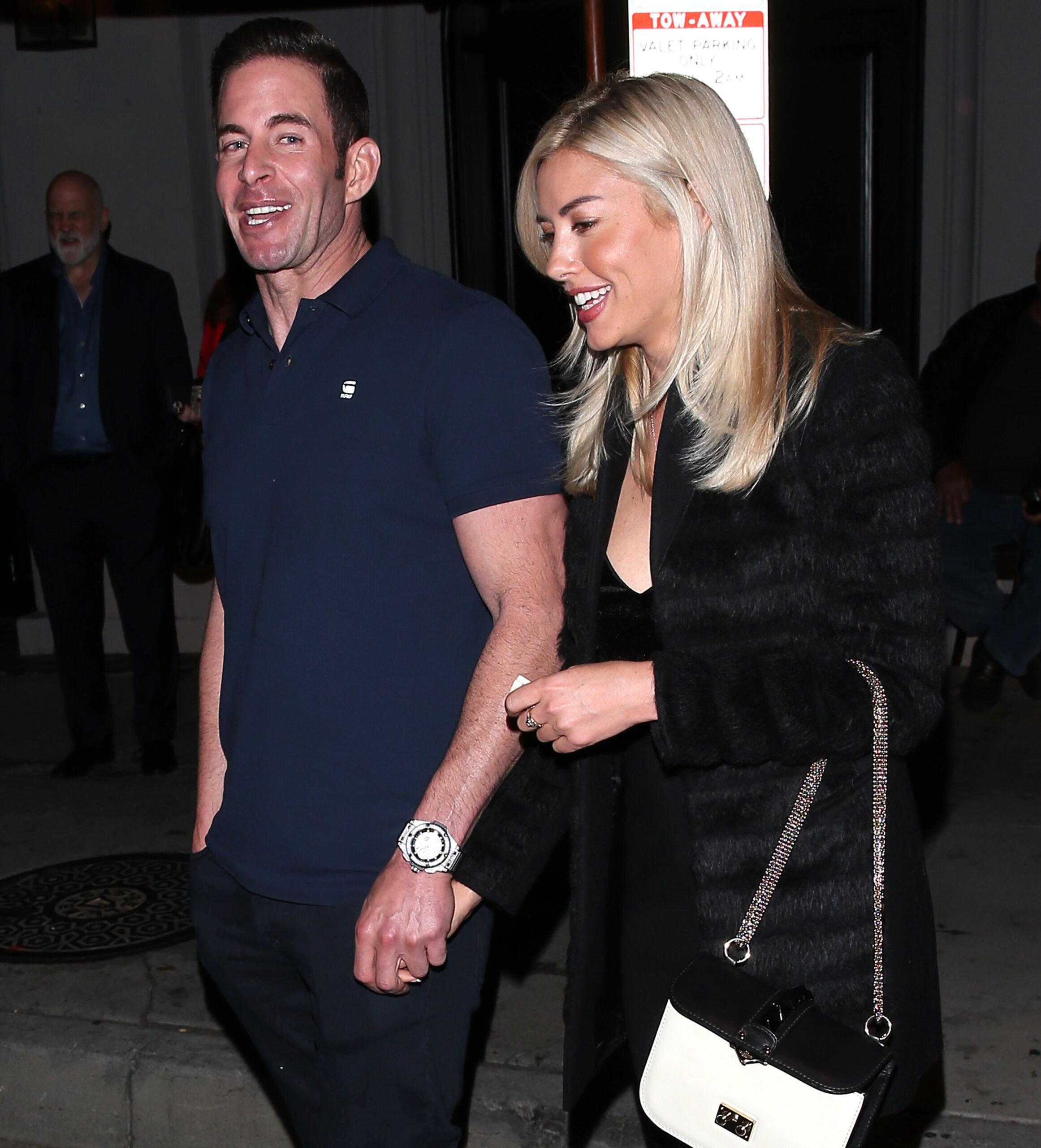 Heather Rae Young & Tarek El Moussa were seen leaving dinner at 'Craigs' Restaurant in West Hollywood, CA