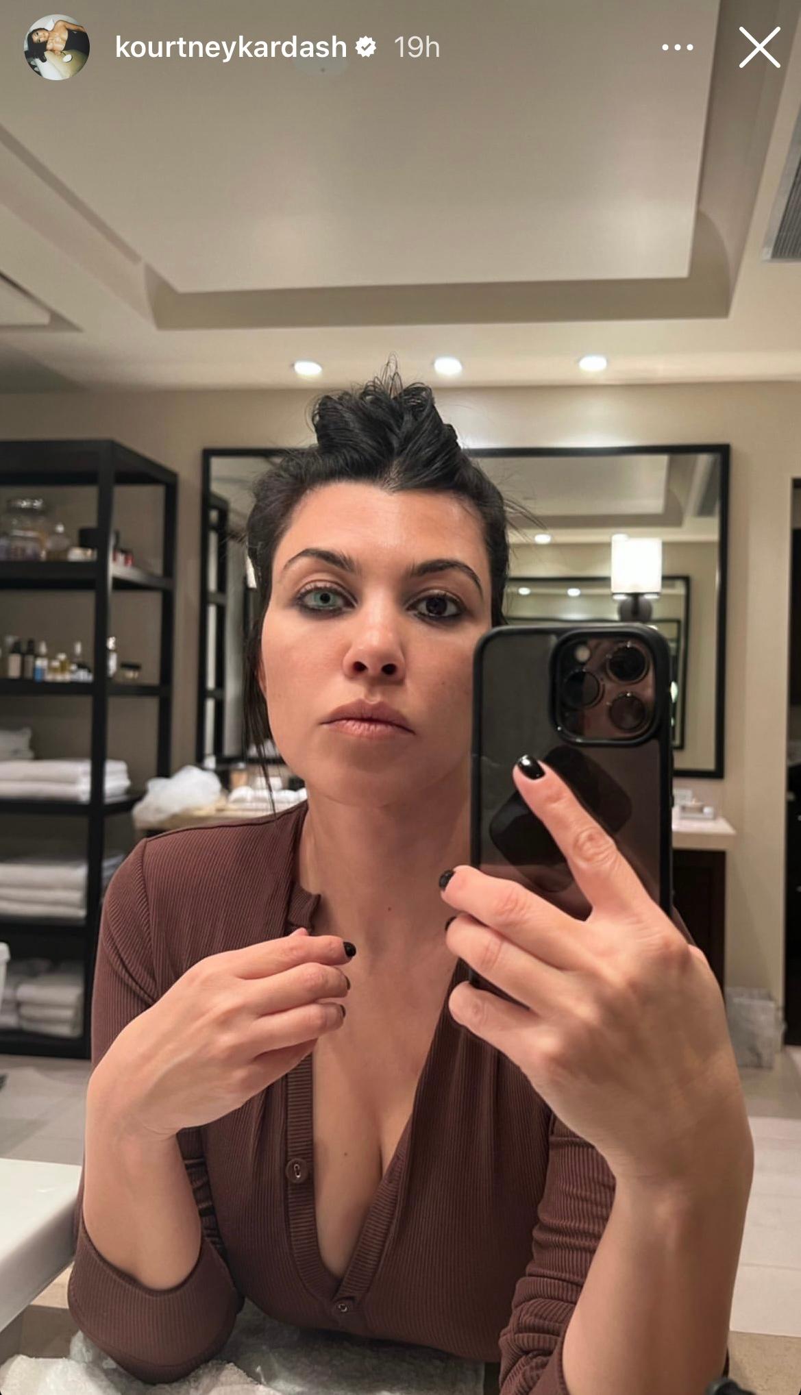 Kourtney Kardashian scary contact lens