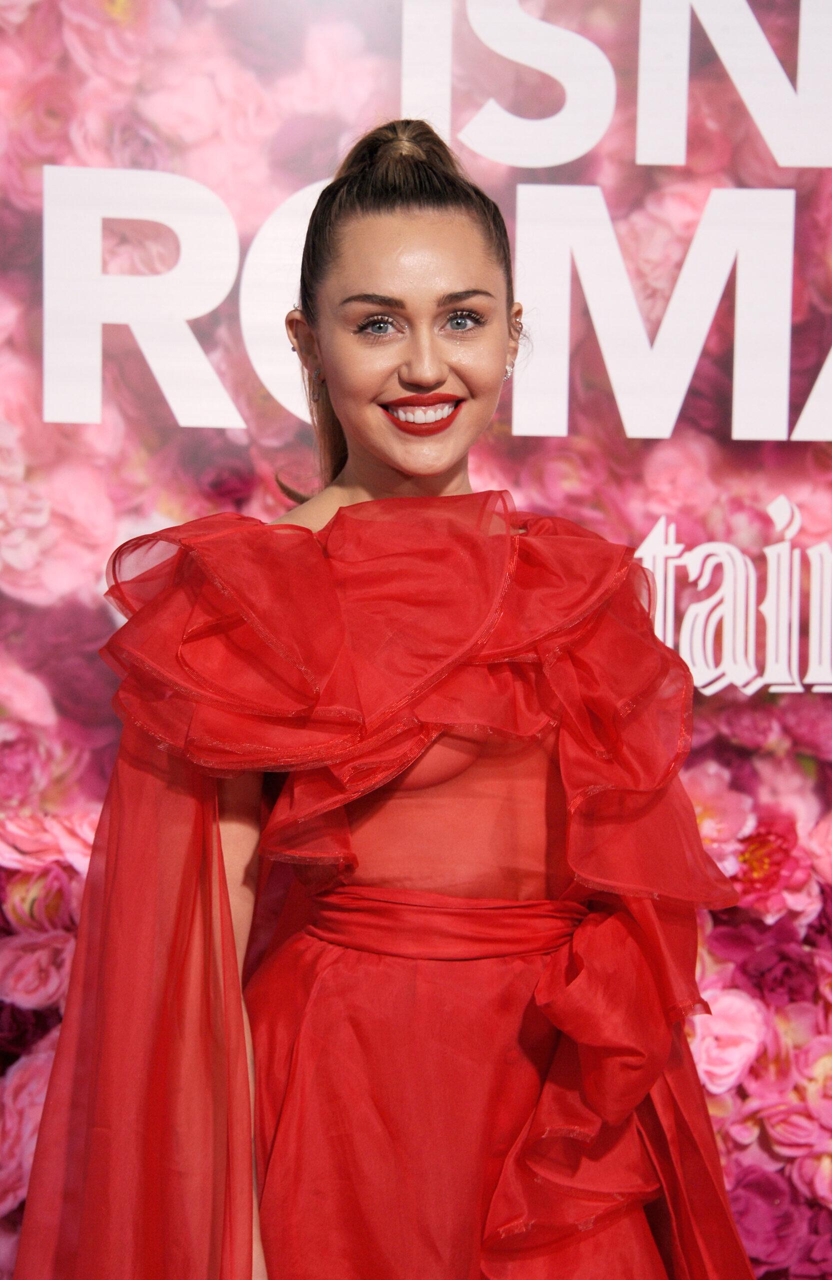 Miley Cyrus at Los Angeles premiere of 'Isn't It Romantic'