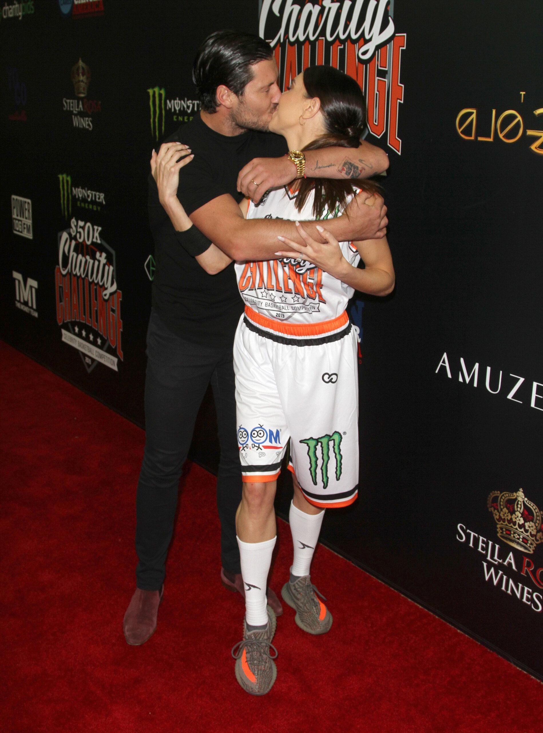 Val Chmerkovskiy and Jenna Johnson Monster Energy $50K Charity Challenge Basketball Game in Los Angeles