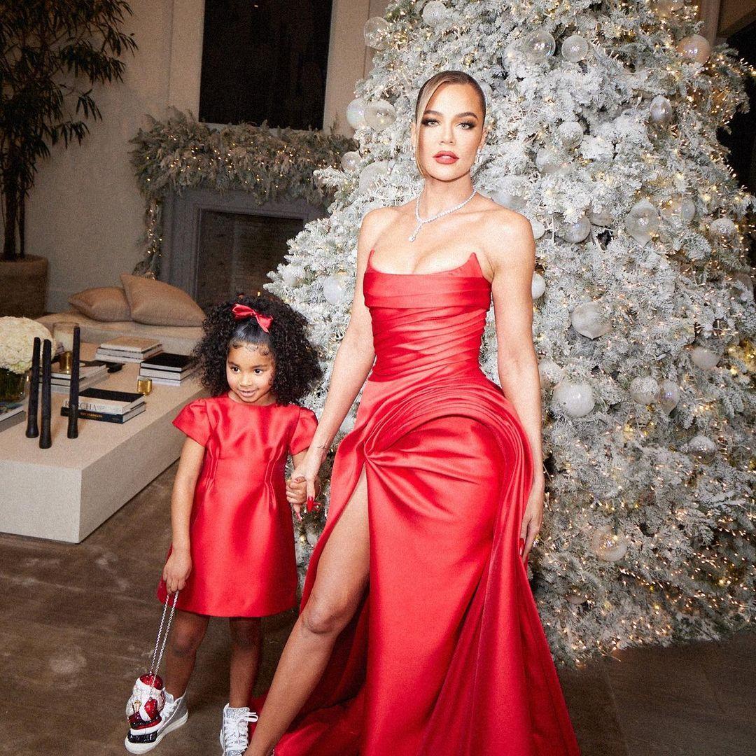 Khloe Kardashian Shares New Pics Of Son & True For The Holidays Without Tristan Thompson