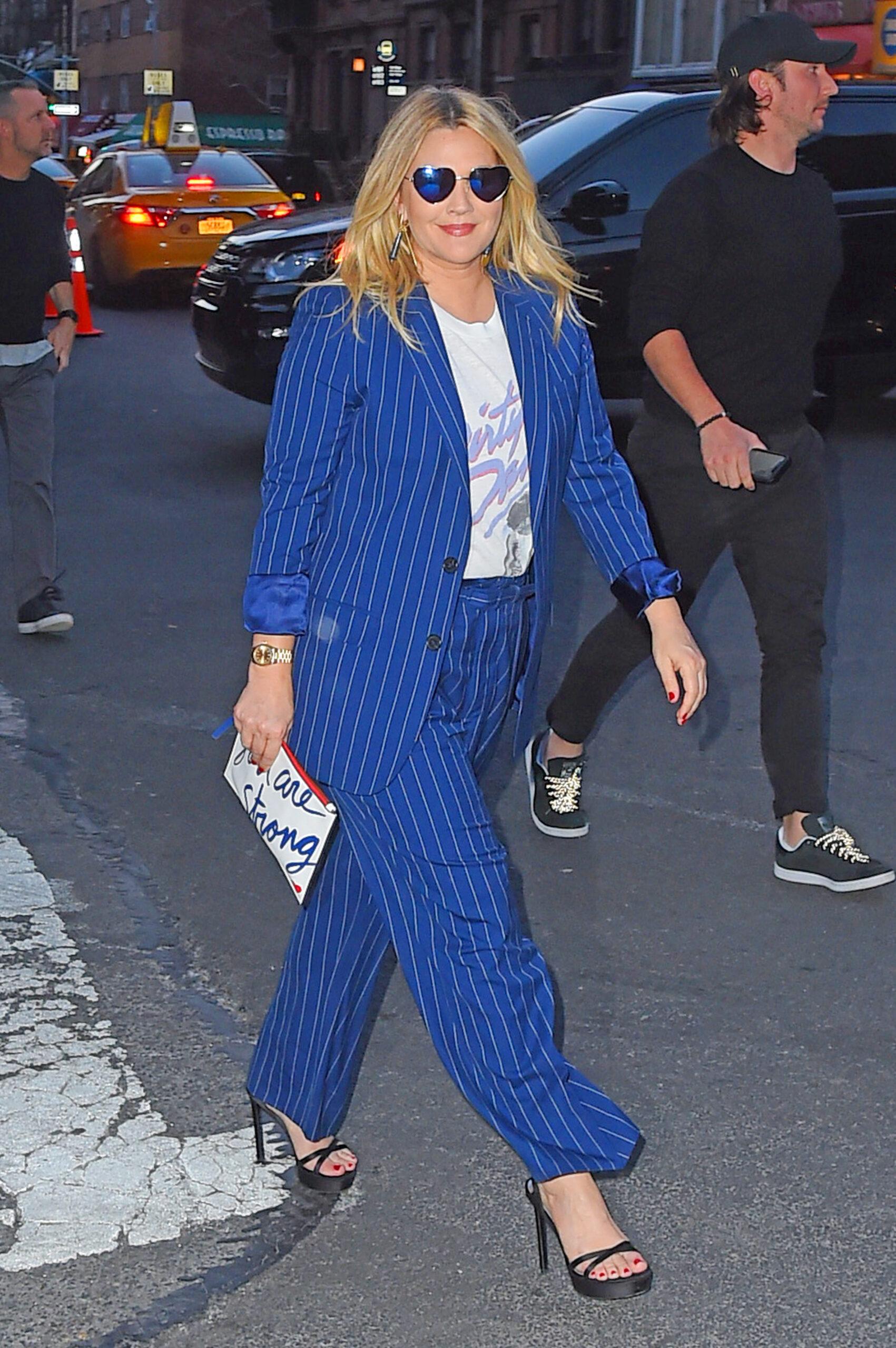 Drew Barrymore out on the Upper East Side