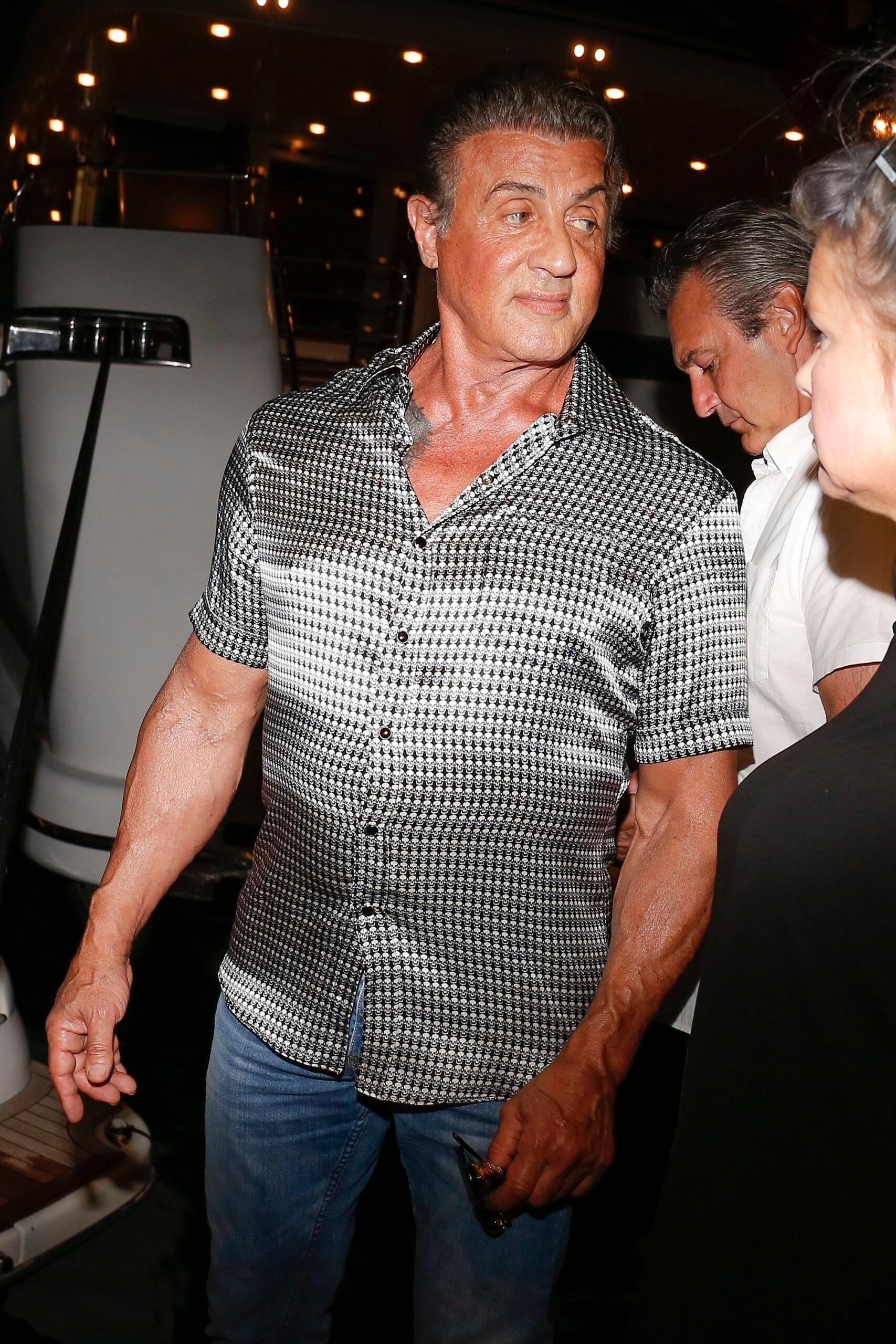 Sylvester Stallone and family in Saint Tropez