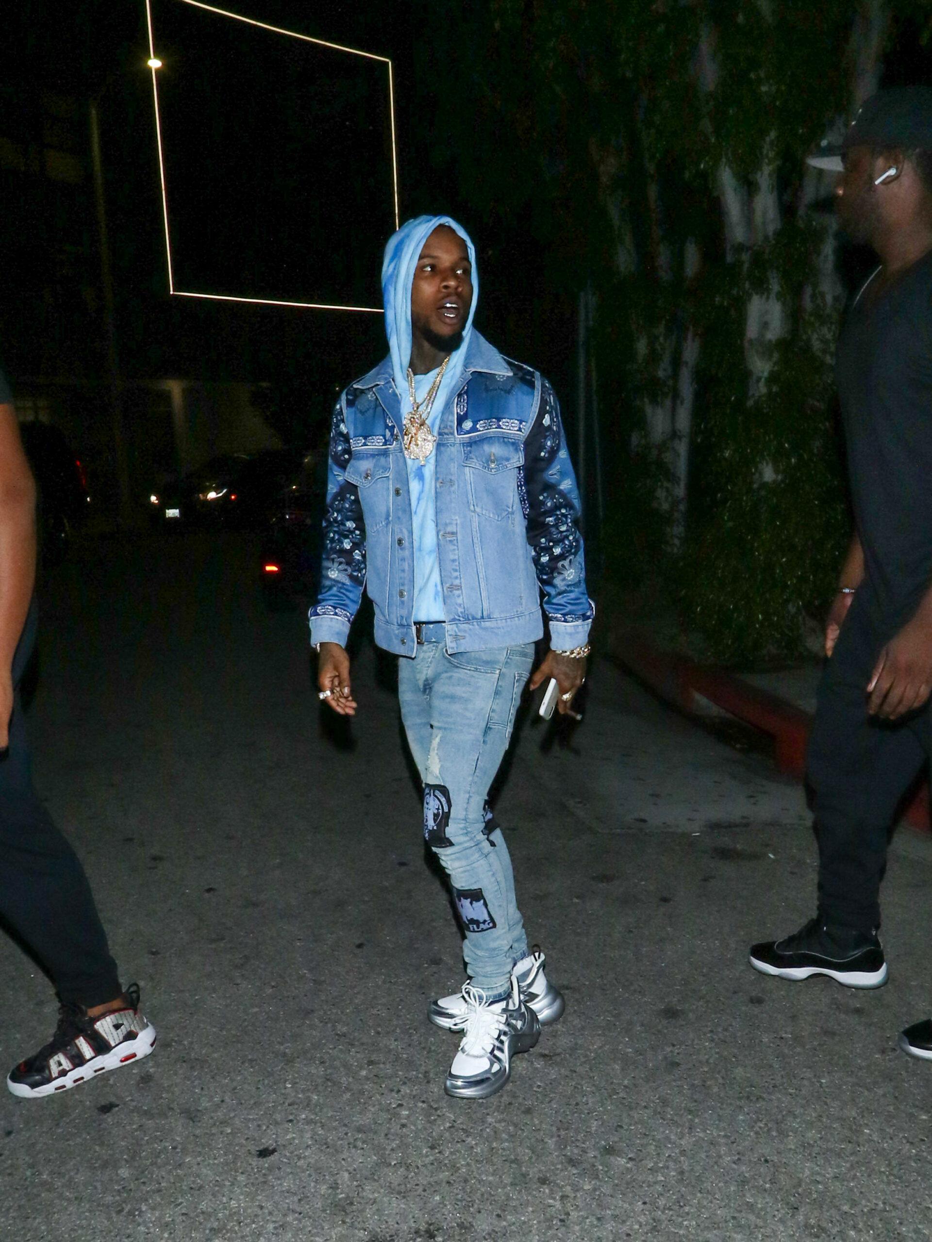 Usher Raymond outside The Nice Guy in Hollywood