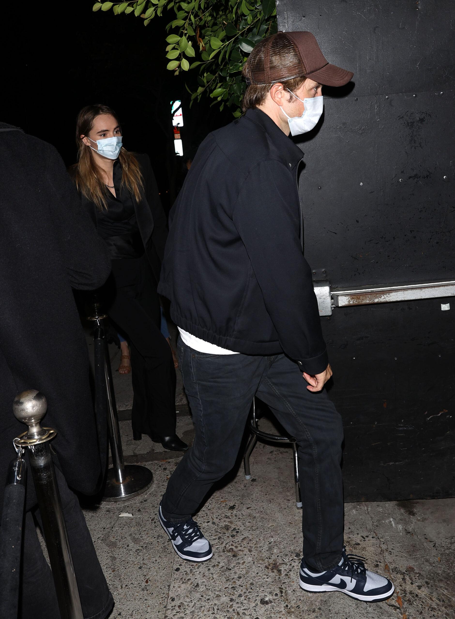 Robert Pattinson and Suki Waterhouse seen arriving at the Viper Room in West Hollywood CA