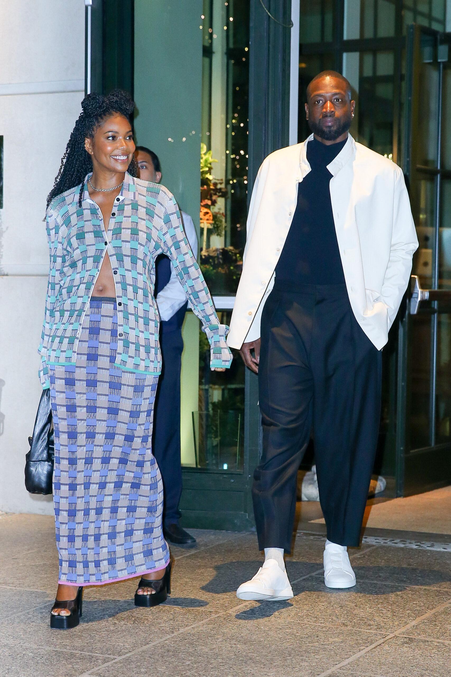 Gabrielle Union and Dwyane Wade seen posing outside their hotel as heading out for dinner in New York City