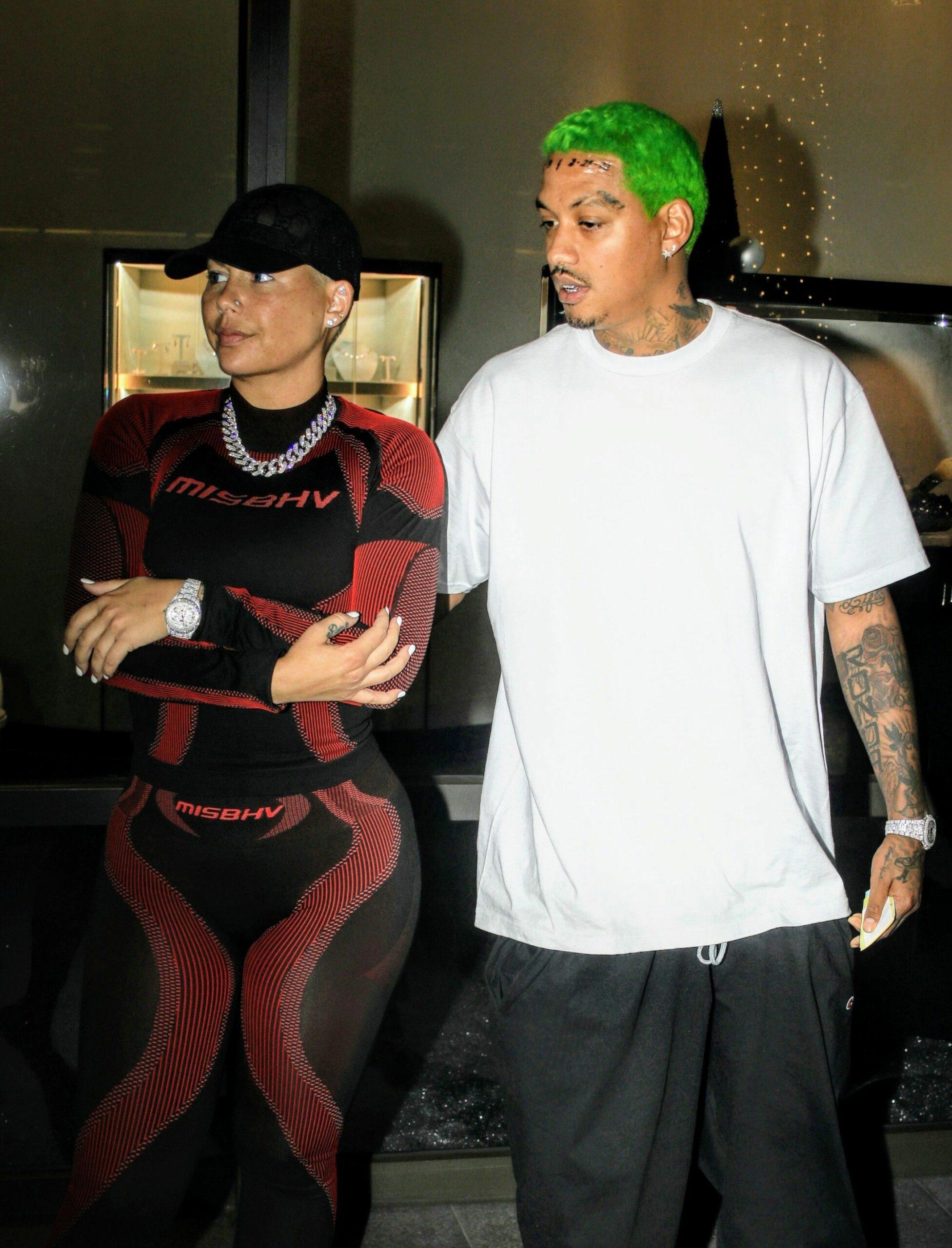 Amber Rose with baby daddy Alexander ‘A.E.’ Edwards