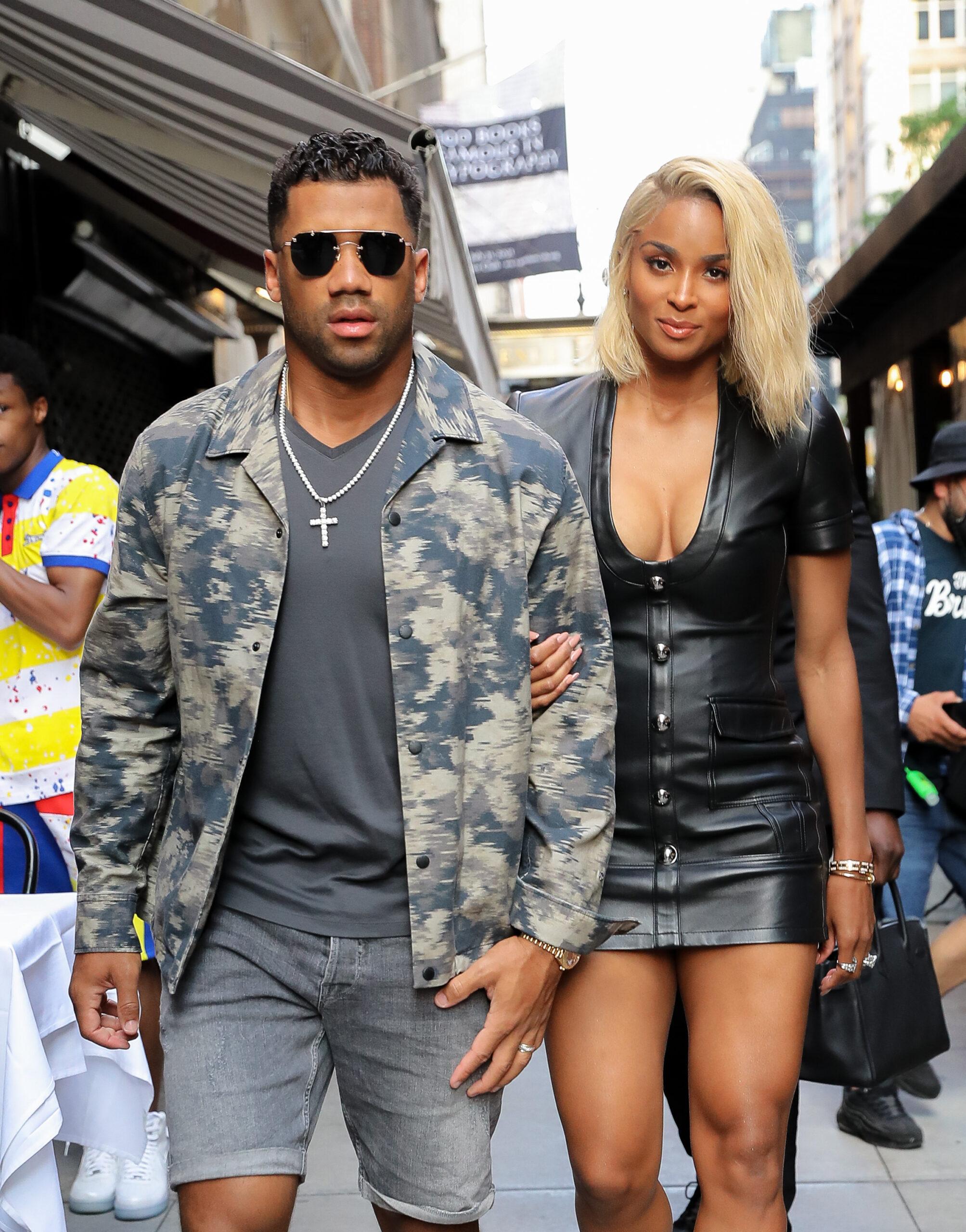 Ciara and Russell Wilson were spotted arm-in-arm while arriving at Philippe Chow for dinner in NYC