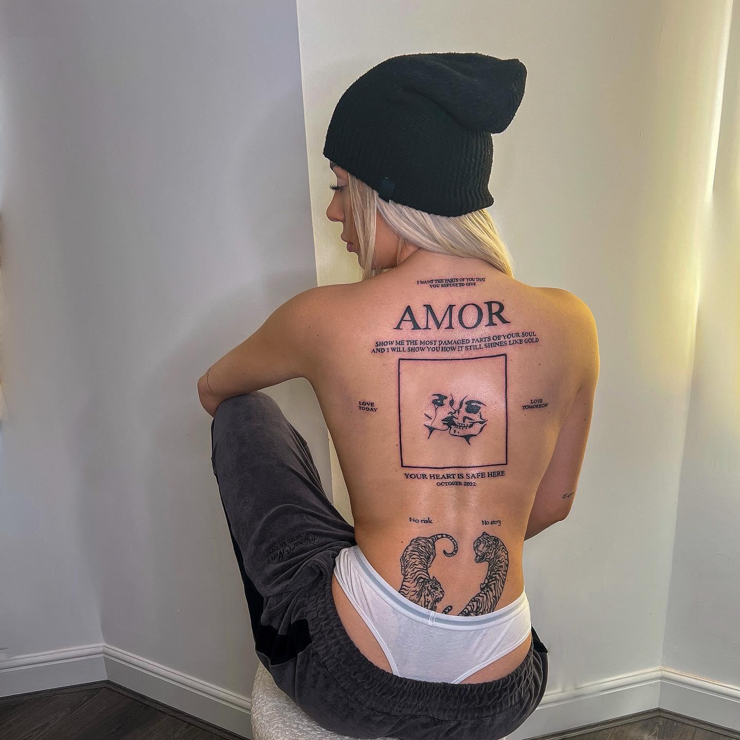 Demi Sims shows off her new tattoo