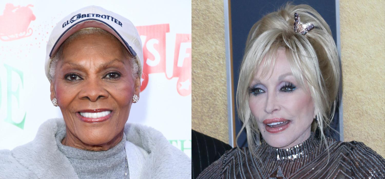 Portraits of Dionne Warwick and Dolly Parton