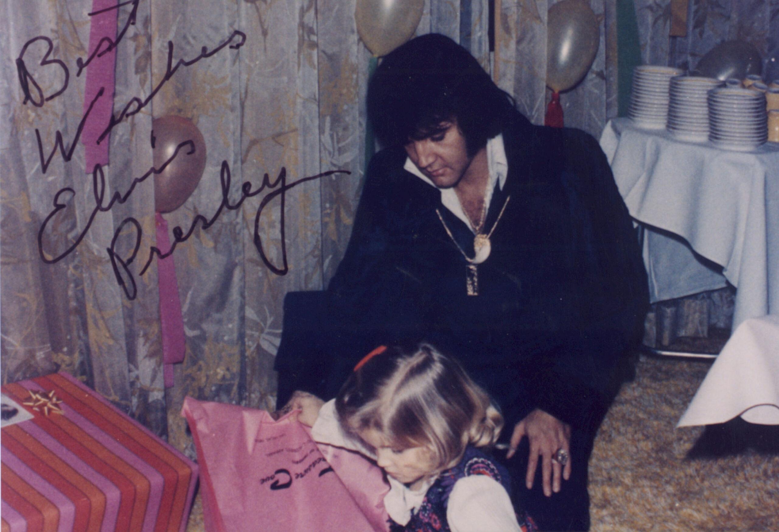 Elvis Presley and daughter Lisa Marie Presley