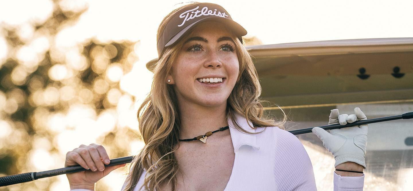 Grace Charis golfing